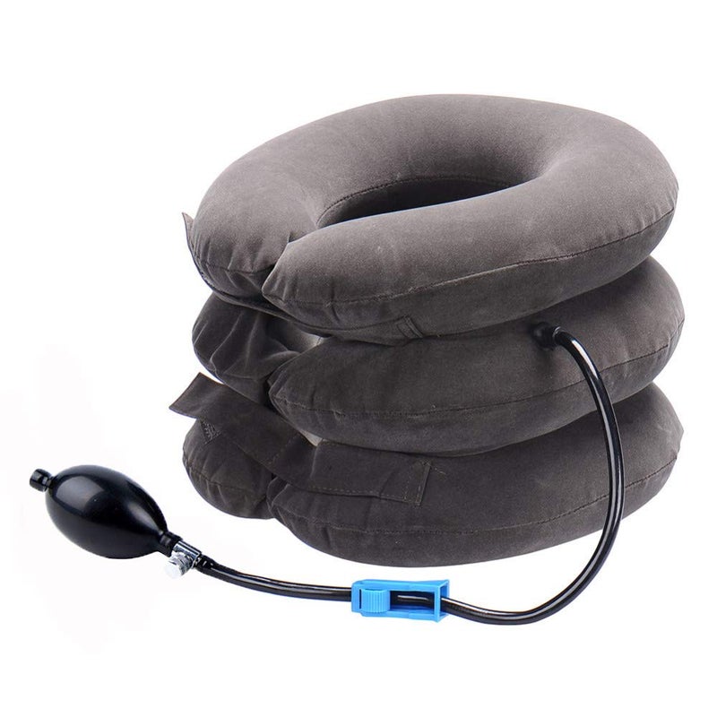 RUNZI Cervical Neck Traction Device Inflatable Neck Stretcher Easy to Use for Chronic Neck and Shoulder Pain Relief Traction Spine Alignment Neck Cervical Brace
